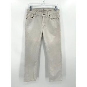 7 FOR ALL MANKIND Men's Light Stone Gray Slimmy Slim Fit Denim Jeans Size 28